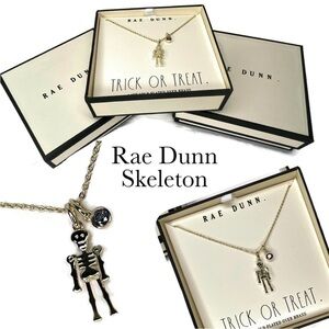 Rae Dunn Halloween Necklaces Cat Sugar Skull Skeleton  Spider Web Silver Gold
